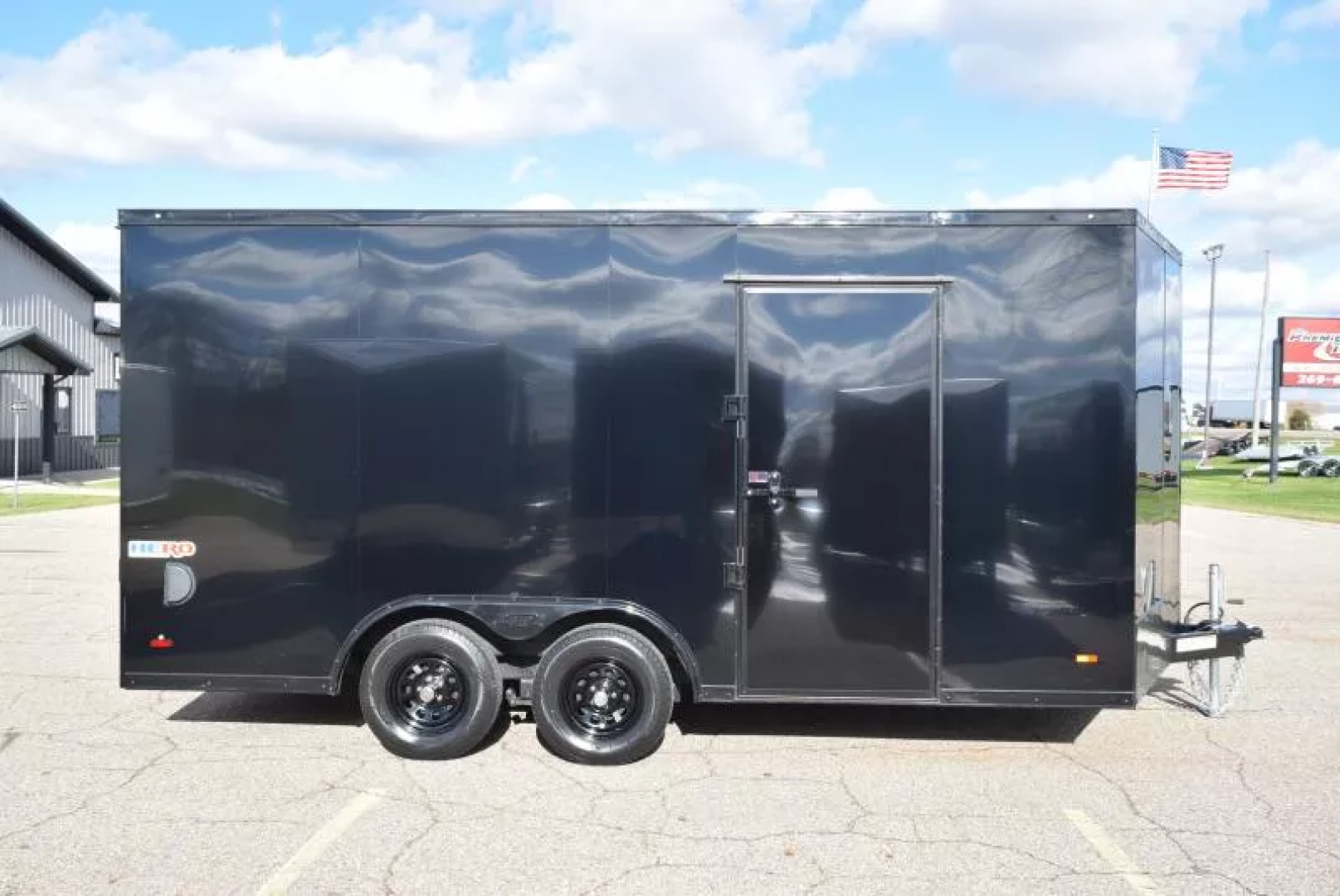 New BRAVO HERO 8.5x16 ENCLOSED CARGO TRAILER - 7k GVWR - .080 POLYCOR EXTERIOR *MIDNIGHT PACKAGE*