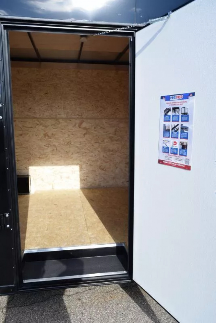 New BRAVO HERO 8.5x16 ENCLOSED CARGO TRAILER - 7k GVWR - .080 POLYCOR EXTERIOR *MIDNIGHT PACKAGE*