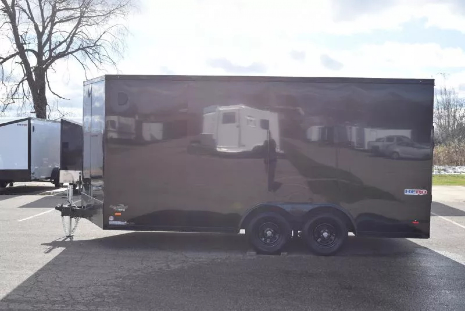 New BRAVO HERO 8.5x16 ENCLOSED CARGO TRAILER - 7k GVWR - .080 POLYCOR EXTERIOR *MIDNIGHT PACKAGE*