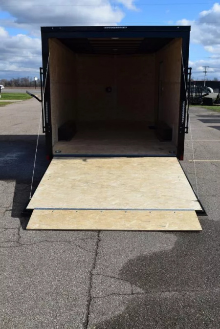 New BRAVO HERO 8.5x16 ENCLOSED CARGO TRAILER - 7k GVWR - .080 POLYCOR EXTERIOR *MIDNIGHT PACKAGE*
