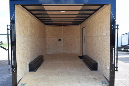 New BRAVO HERO 8.5x16 ENCLOSED CARGO TRAILER - 7k GVWR - .080 POLYCOR EXTERIOR *MIDNIGHT PACKAGE*