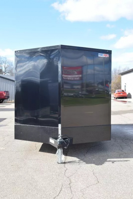 New BRAVO HERO 8.5x16 ENCLOSED CARGO TRAILER - 7k GVWR - .080 POLYCOR EXTERIOR *MIDNIGHT PACKAGE*
