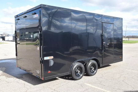 New BRAVO HERO 8.5x16 ENCLOSED CARGO TRAILER - 7k GVWR - .080 POLYCOR EXTERIOR *MIDNIGHT PACKAGE*