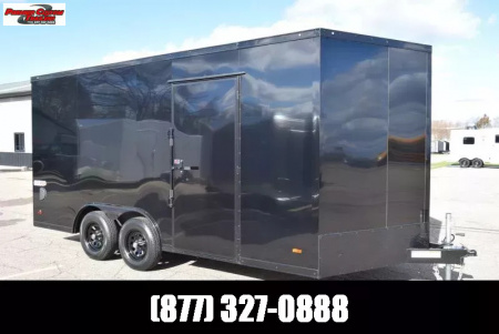 New BRAVO HERO 8.5x16 ENCLOSED CARGO TRAILER - 7k GVWR - .080 POLYCOR EXTERIOR *MIDNIGHT PACKAGE*