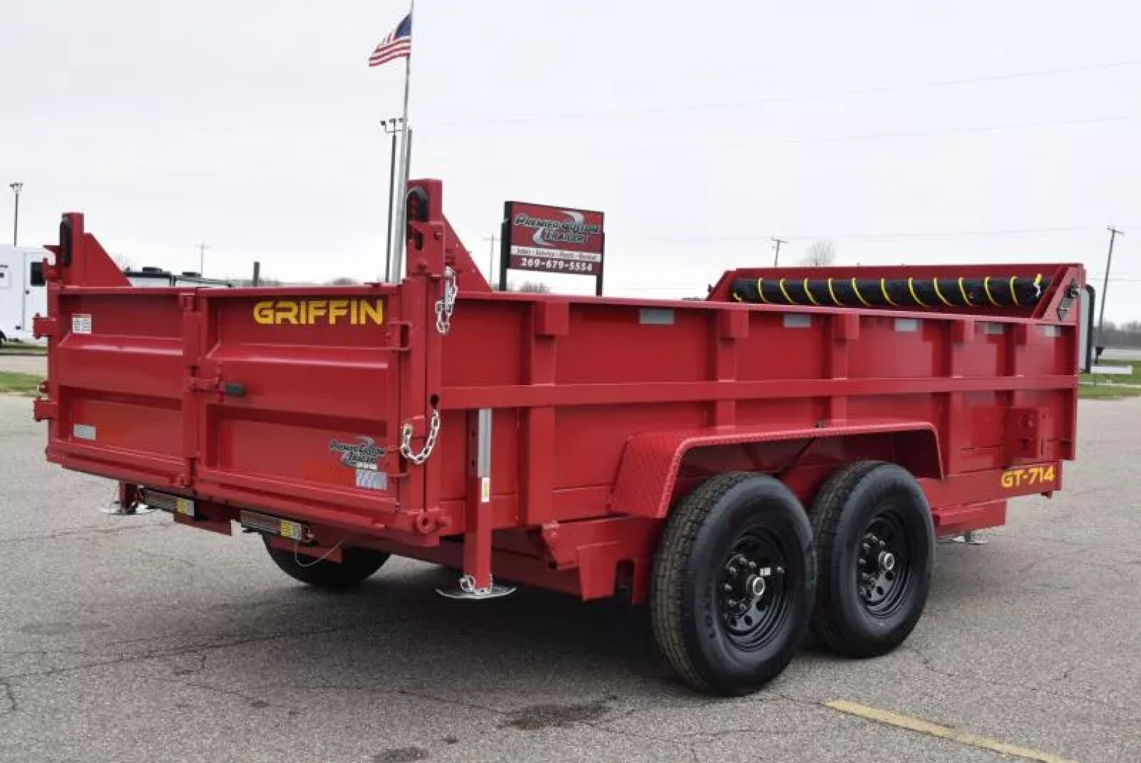 New GRIFFIN 7x14 14K DUMP TRAILER w/ TELESCOPING CYLINDER