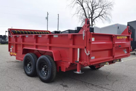 New GRIFFIN 7x14 14K DUMP TRAILER w/ TELESCOPING CYLINDER
