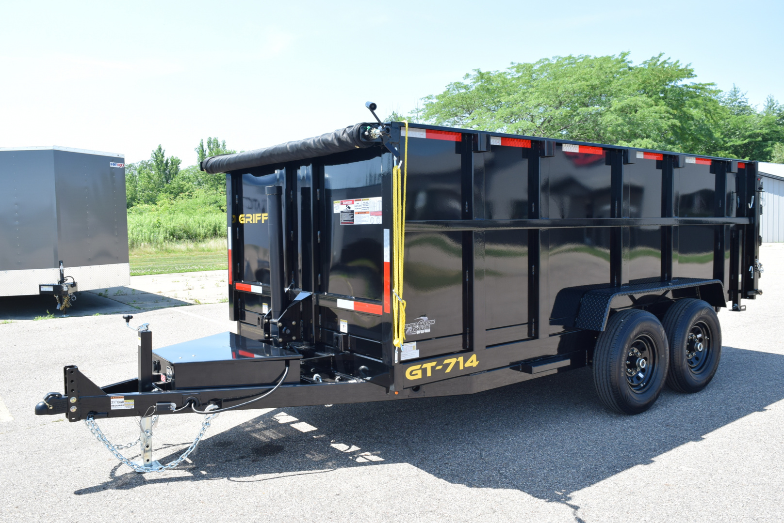 New GRIFFIN 7x14 14K DUMP TRAILER w/ 48" SIDES AND TELESCOPING CYLINDER