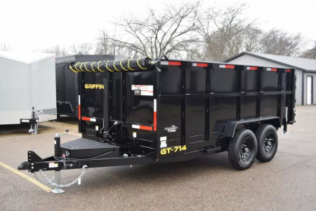 New GRIFFIN 7x14 14K DUMP TRAILER w/ 48" SIDES AND TELESCOPING CYLINDER