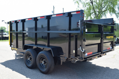 New GRIFFIN 7x14 14K DUMP TRAILER w/ 48" SIDES AND TELESCOPING CYLINDER