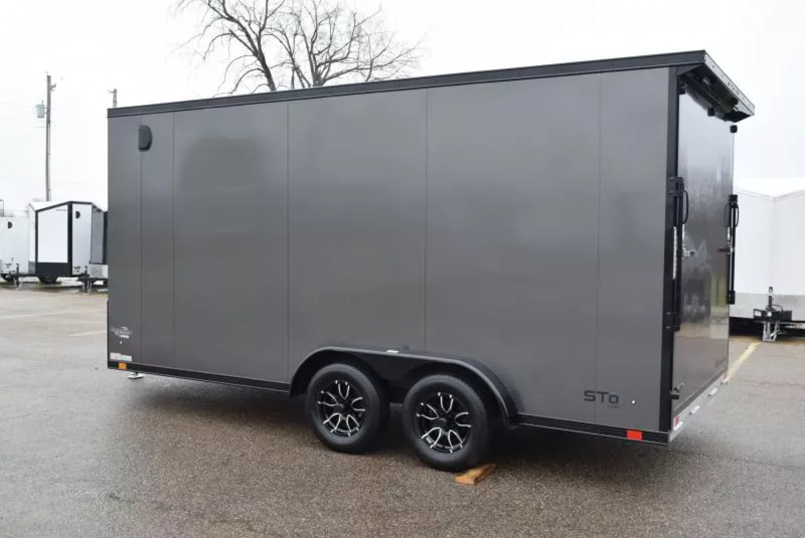 New ATC 7.5x16 STO 400 ALUMINUM CARGO TRAILER w/ BLACK TRIM PACKAGE