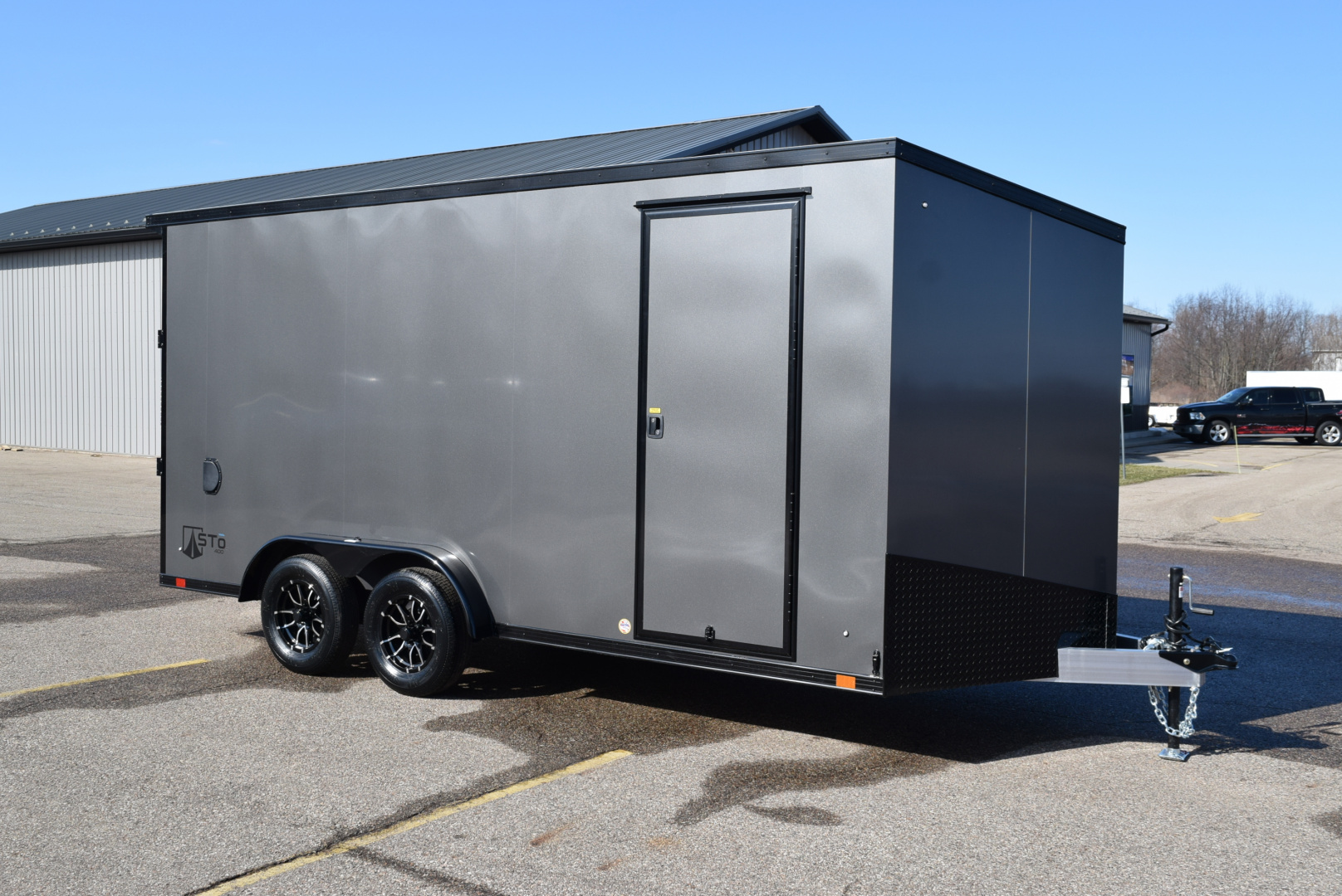 New ATC 7.5x16 STO 400 ALUMINUM CARGO TRAILER w/ BLACK TRIM PACKAGE