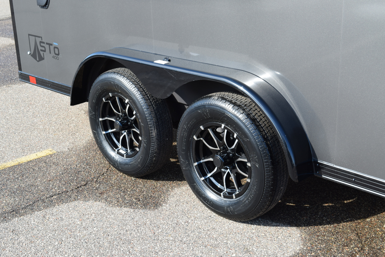 New ATC 7.5x16 STO 400 ALUMINUM CARGO TRAILER w/ BLACK TRIM PACKAGE