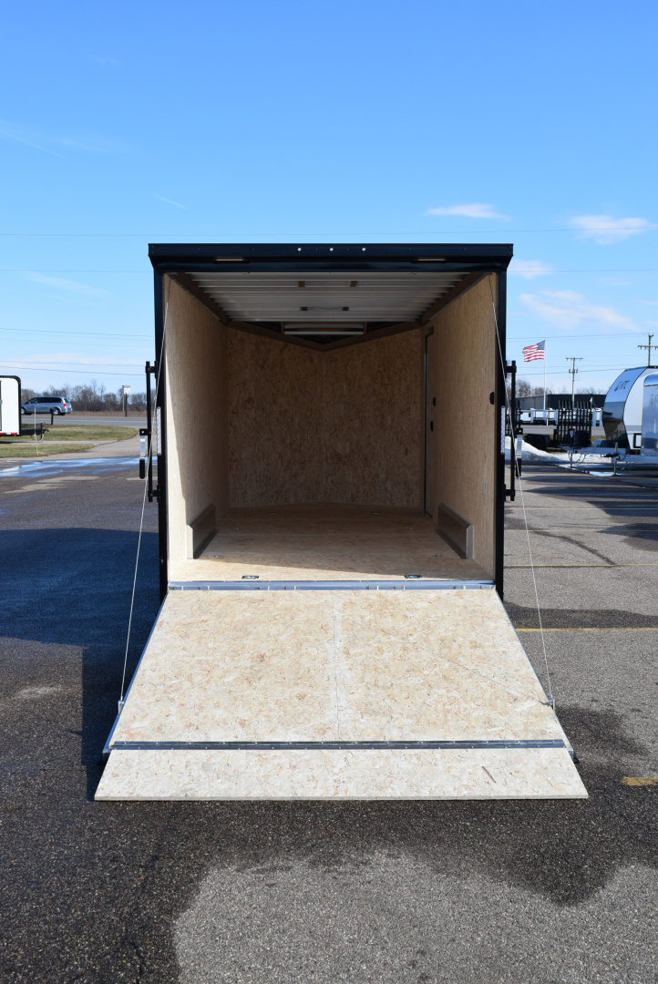 New ATC 7.5x16 STO 400 ALUMINUM CARGO TRAILER w/ BLACK TRIM PACKAGE