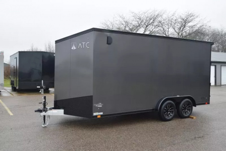New ATC 7.5x16 STO 400 ALUMINUM CARGO TRAILER w/ BLACK TRIM PACKAGE