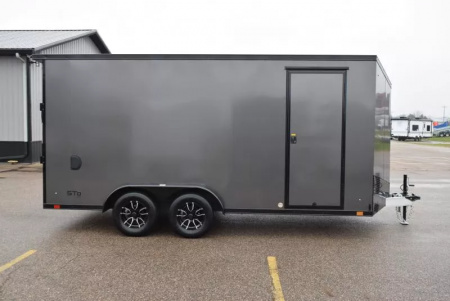 New ATC 7.5x16 STO 400 ALUMINUM CARGO TRAILER w/ BLACK TRIM PACKAGE