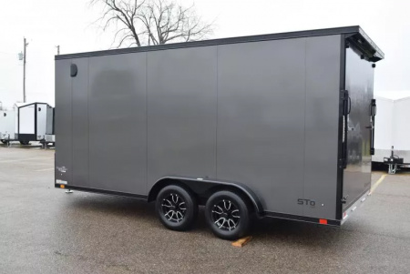 New ATC 7.5x16 STO 400 ALUMINUM CARGO TRAILER w/ BLACK TRIM PACKAGE
