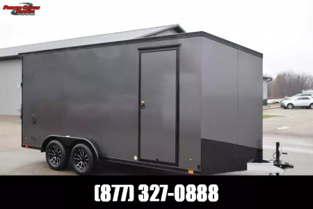 New ATC 7.5x16 STO 400 ALUMINUM CARGO TRAILER w/ BLACK TRIM PACKAGE