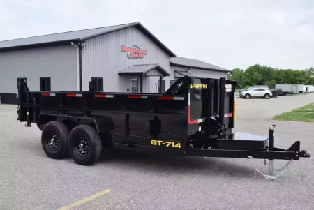 New GRIFFIN 7x14 14K DUMP TRAILER w/ TELESCOPING CYLINDER