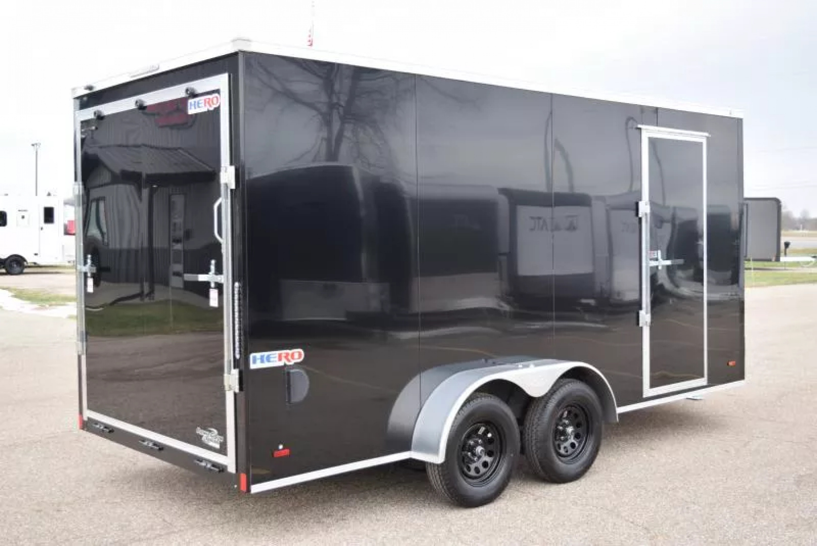 New BRAVO HERO 7x16 ENCLOSED CARGO TRAILER - .080 POLYCOR EXTERIOR