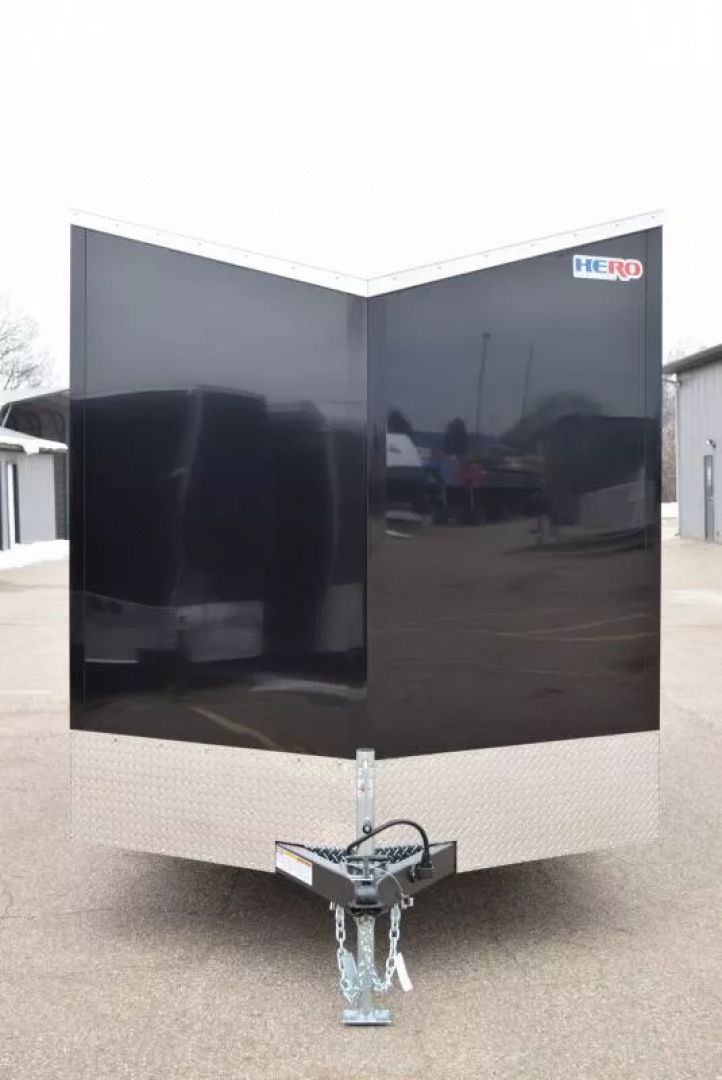 New BRAVO HERO 7x16 ENCLOSED CARGO TRAILER - .080 POLYCOR EXTERIOR