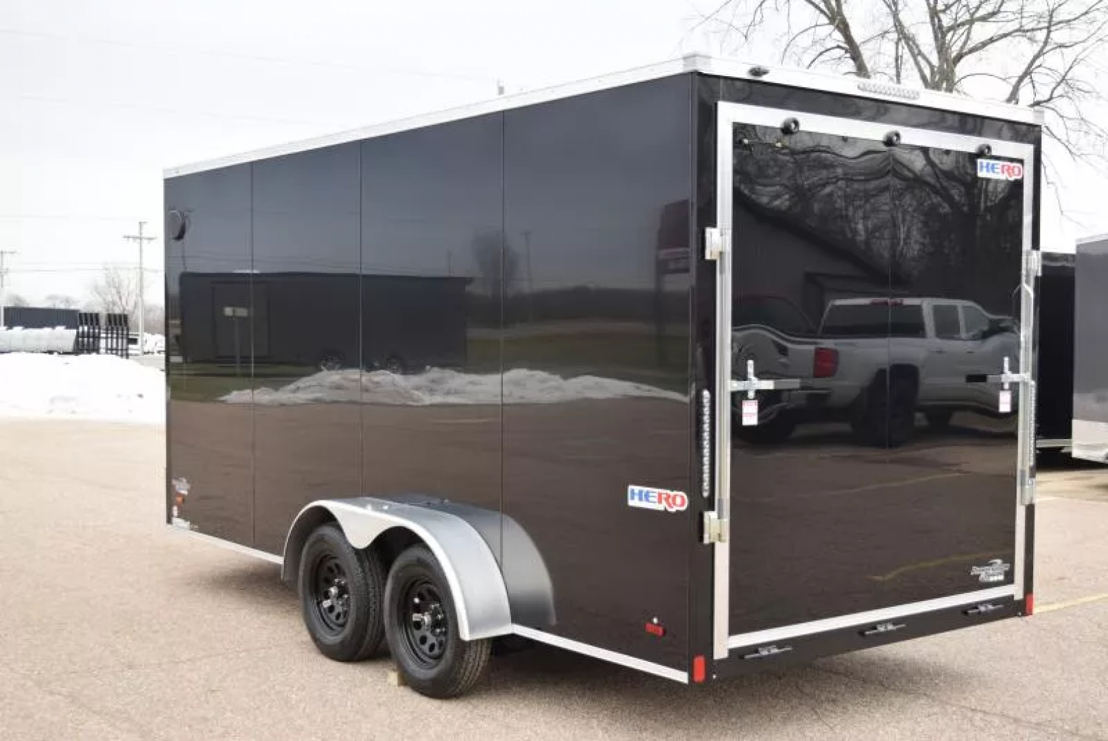 New BRAVO HERO 7x16 ENCLOSED CARGO TRAILER - .080 POLYCOR EXTERIOR