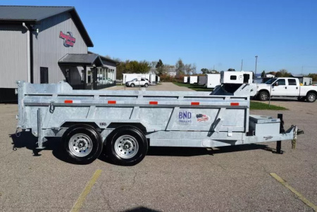 New BND 7x14 14K GALVANIZED DUMP TRAILER