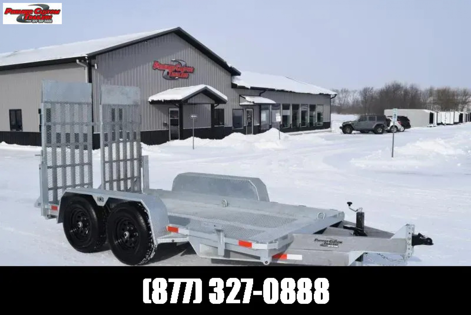 New BND 6x12 GALVANIZED SCISSOR LIFT TRAILER w/ 5200LB AXLES