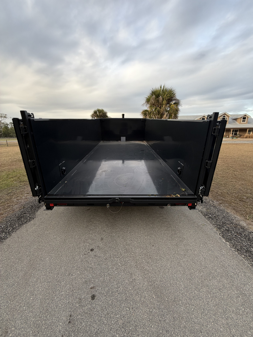 New 2025 Hillcrest Trailers 14K 7X16X40" Sides Dump Trailer w/Hydraulic Jack