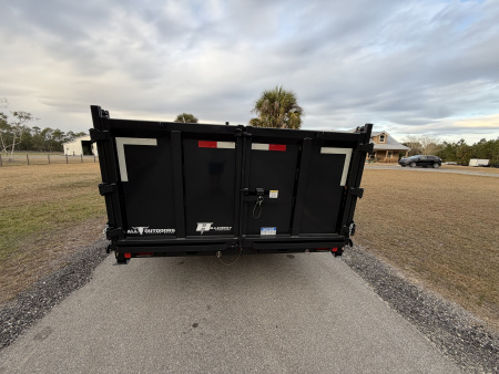 New 2025 Hillcrest Trailers 14K 7X16X40" Sides Dump Trailer w/Hydraulic Jack