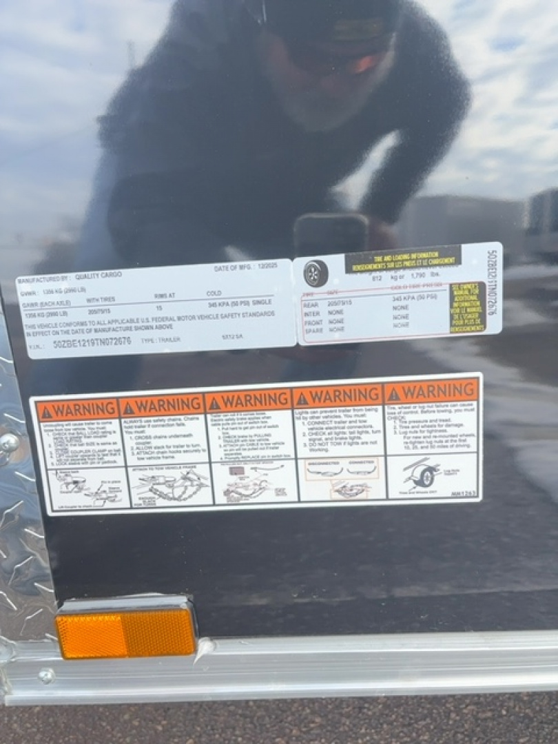 New 2026 Quality Cargo QC6X12SA Cargo / Enclosed Trailer