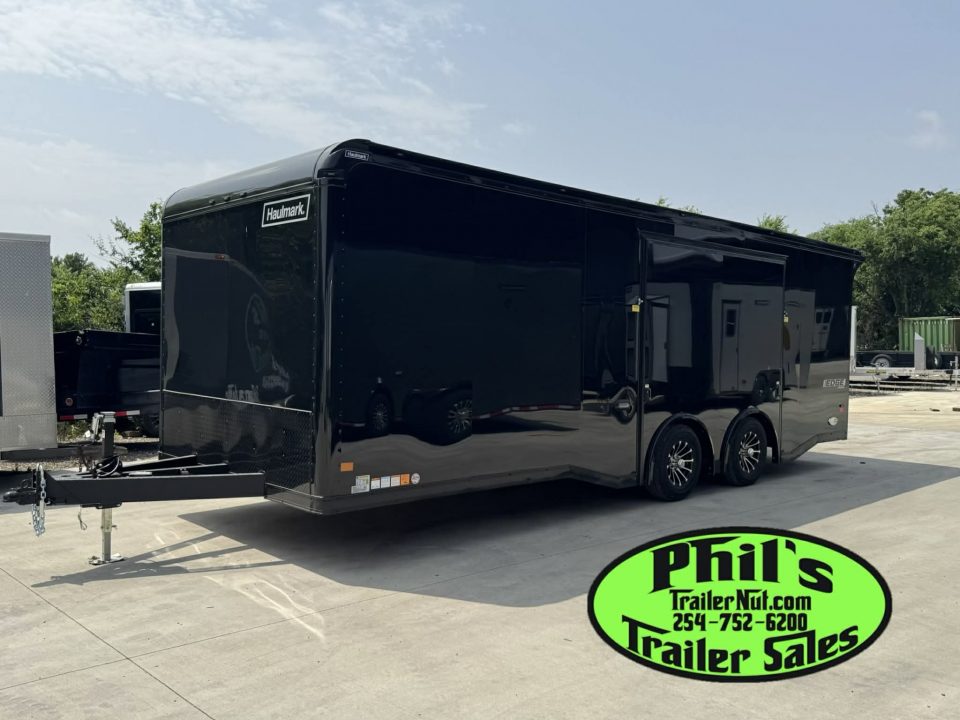 New Haulmark 8.5X24 RACE TRAILER FULL ESCAPE DOOR WITH REMOVABLE FENDER TORSION SPREAD AXLES Car / Racing Trailer ENCLOSED CAR HAULER