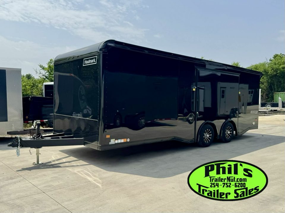 New Haulmark 8.5X24 RACE TRAILER FULL ESCAPE DOOR WITH REMOVABLE FENDER TORSION SPREAD AXLES Car / Racing Trailer ENCLOSED CAR HAULER
