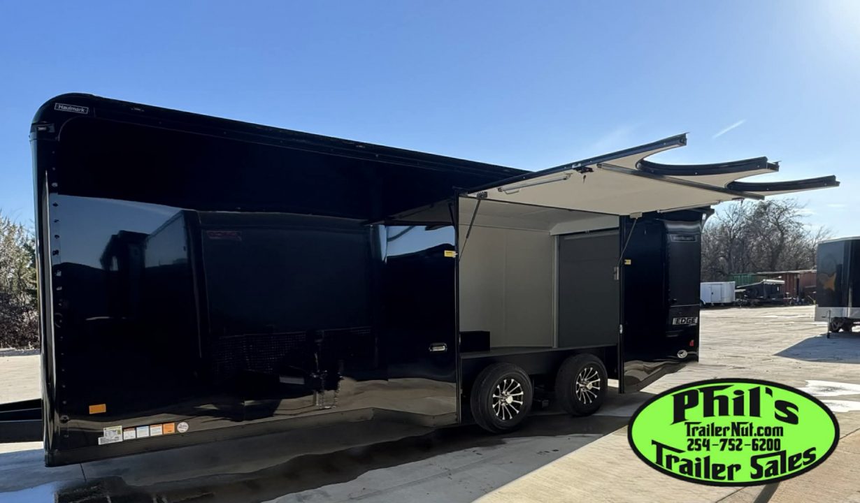 New Haulmark 8.5X24 RACE TRAILER FULL ESCAPE DOOR WITH REMOVABLE FENDER TORSION SPREAD AXLES Car / Racing Trailer ENCLOSED CAR HAULER