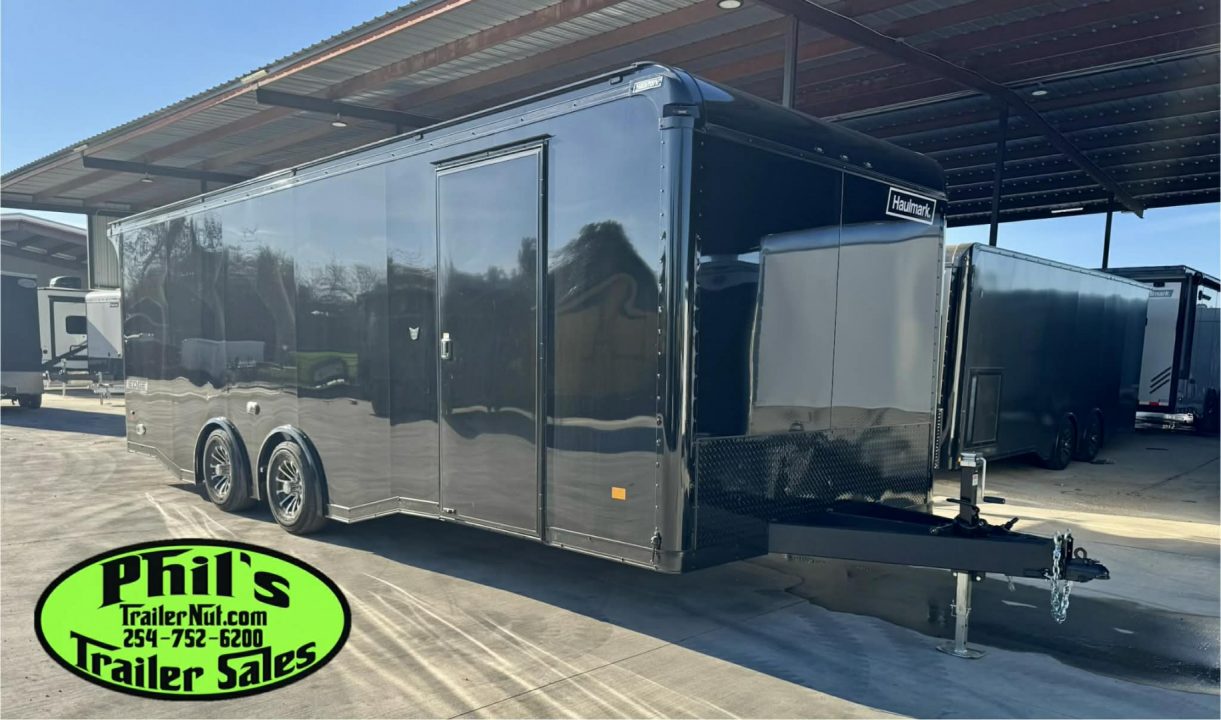 New Haulmark 8.5X24 RACE TRAILER FULL ESCAPE DOOR WITH REMOVABLE FENDER TORSION SPREAD AXLES Car / Racing Trailer ENCLOSED CAR HAULER