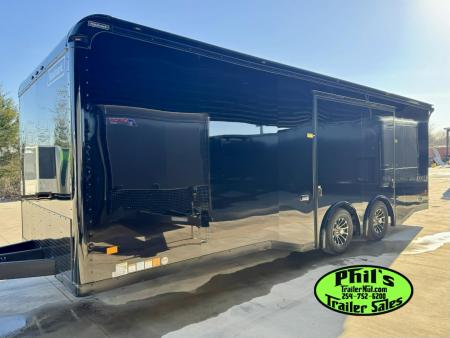 New Haulmark 8.5X24 RACE TRAILER FULL ESCAPE DOOR WITH REMOVABLE FENDER TORSION SPREAD AXLES Car / Racing Trailer ENCLOSED CAR HAULER