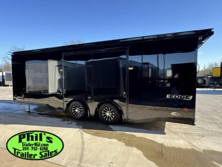 New Haulmark 8.5X24 RACE TRAILER FULL ESCAPE DOOR WITH REMOVABLE FENDER TORSION SPREAD AXLES Car / Racing Trailer ENCLOSED CAR HAULER