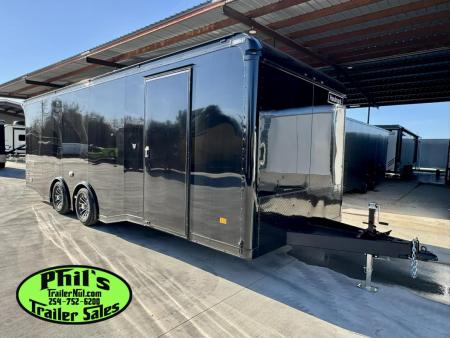 New Haulmark 8.5X24 RACE TRAILER FULL ESCAPE DOOR WITH REMOVABLE FENDER TORSION SPREAD AXLES Car / Racing Trailer ENCLOSED CAR HAULER
