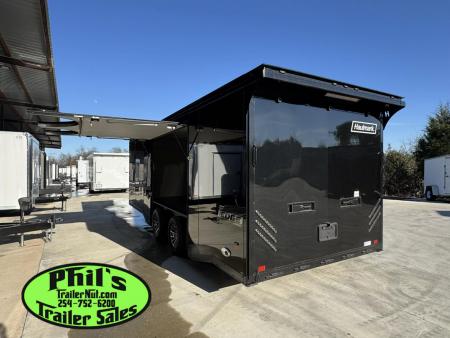 New Haulmark 8.5X24 RACE TRAILER FULL ESCAPE DOOR WITH REMOVABLE FENDER TORSION SPREAD AXLES Car / Racing Trailer ENCLOSED CAR HAULER