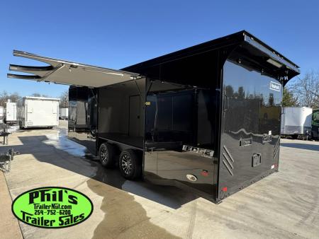 New Haulmark 8.5X24 RACE TRAILER FULL ESCAPE DOOR WITH REMOVABLE FENDER TORSION SPREAD AXLES Car / Racing Trailer ENCLOSED CAR HAULER