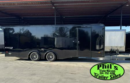 New Haulmark 8.5X24 RACE TRAILER FULL ESCAPE DOOR WITH REMOVABLE FENDER TORSION SPREAD AXLES Car / Racing Trailer ENCLOSED CAR HAULER