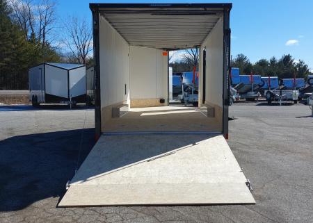 New 8 X 18 SNOWMOBILE/CAR HAULER/ENCLOSED 18' BOX + 4' V NOSE ALL ALUMINUM LIGHTNING