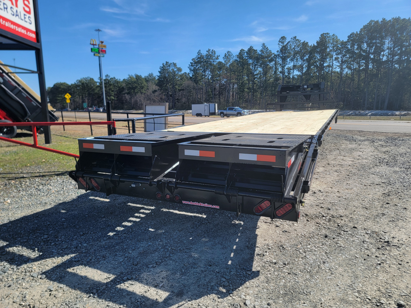 New 2026 Double A 28' X 102" Deckover Gooseneck w/ Mega Ramps Equipment Trailer