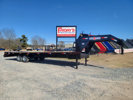 New 2026 Double A 28' X 102  Deckover Gooseneck w/ Mega Ramps Equipment Trailer