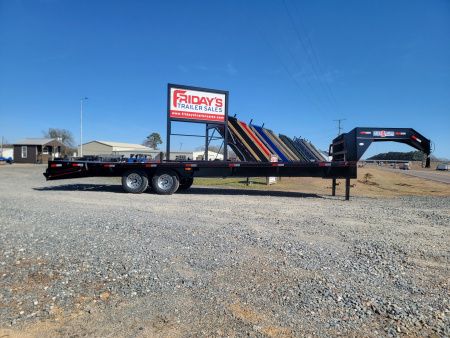 New 2026 Double A 28' X 102" Deckover Gooseneck w/ Mega Ramps Equipment Trailer