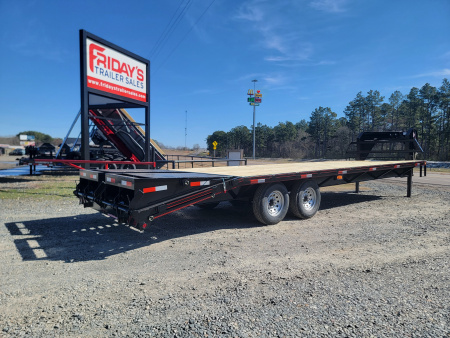 New 2026 Double A 28' X 102" Deckover Gooseneck w/ Mega Ramps Equipment Trailer