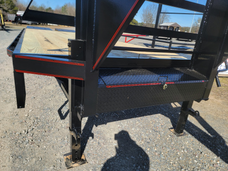 New 2026 Double A 28' X 102" Deckover Gooseneck w/ Mega Ramps Equipment Trailer