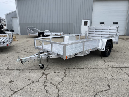 New 2026 Black Rhino Aluminum LSS612A 6'x12' w/ Bi-Fold Gate (ATV / UTV / Side by Side / Golf Cart / Motorcycle) Utility Trailer