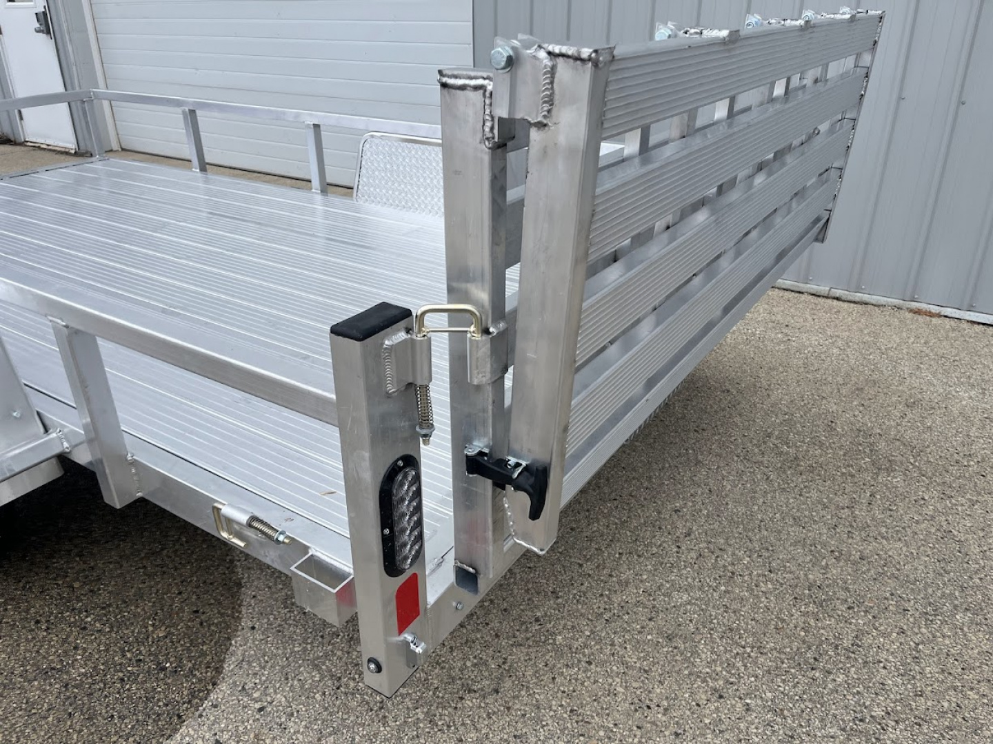 New 2026 Black Rhino Aluminum LSS612A 6'x12' w/ Bi-Fold Gate (ATV / UTV / Side by Side / Golf Cart / Motorcycle) Utility Trailer