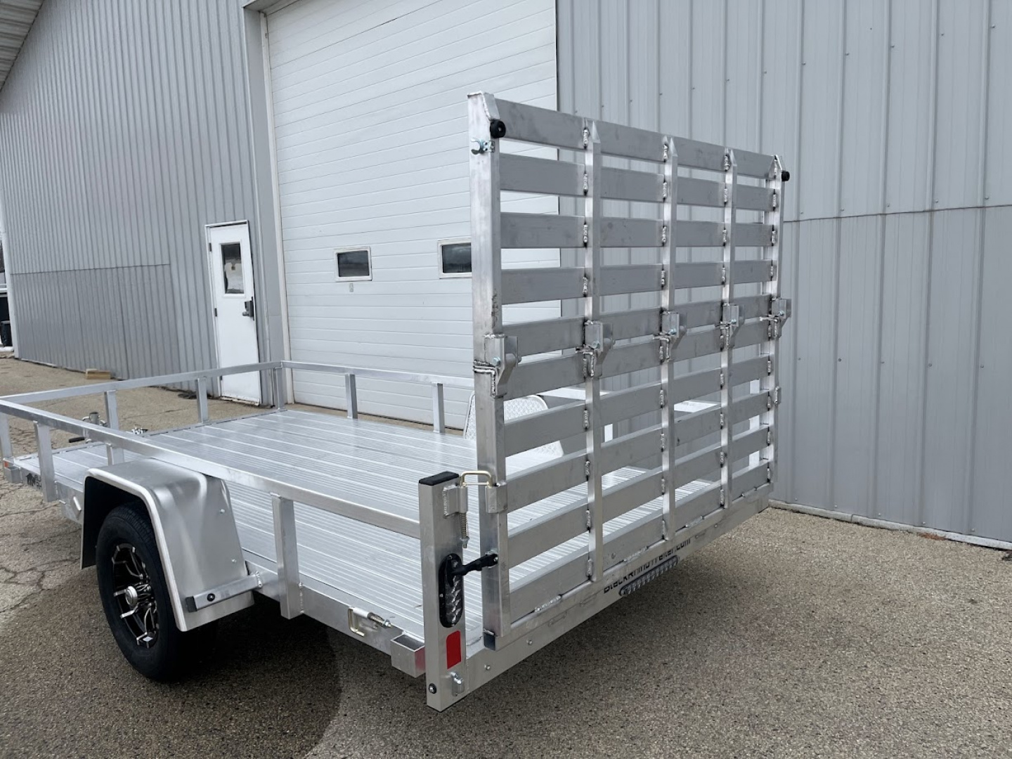 New 2026 Black Rhino Aluminum LSS612A 6'x12' w/ Bi-Fold Gate (ATV / UTV / Side by Side / Golf Cart / Motorcycle) Utility Trailer