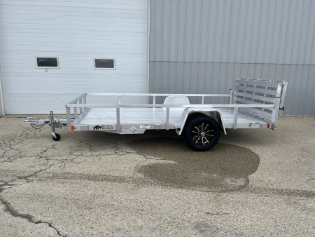 New 2026 Black Rhino Aluminum LSS612A 6'x12' w/ Bi-Fold Gate (ATV / UTV / Side by Side / Golf Cart / Motorcycle) Utility Trailer
